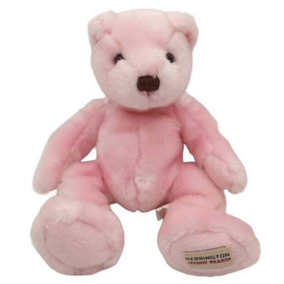 Pink Teddy Bear Herrington Sitting Stuffed Animal 12" 2007 Limited Edition Plush - Picture 1 of 12